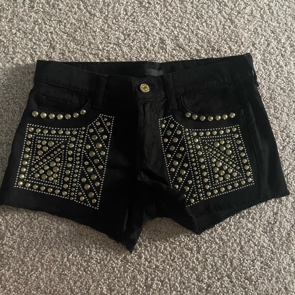 7 For All Mankind Studded Jean Shorts